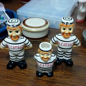 Midcentury Alcatraz Salt and Pepper Shakers by SNCO Imports San Francisco